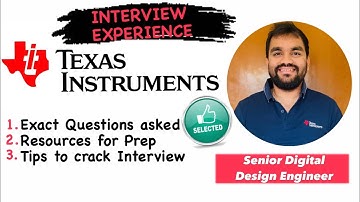 Interviewervaring bij Texas Instruments || Digitaal en analoog || #TIer #Interview @knowledgeunli...