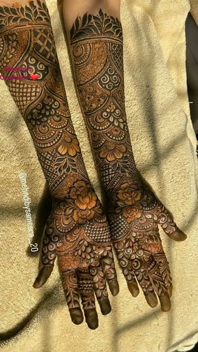 Bridal Mahendi design ❤️#Beautiful Mahendi design ❤️#Full hand henna designs ❤️