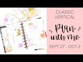 Plan with Me // Classic Catch-all Happy Planner // September 27 - October 3