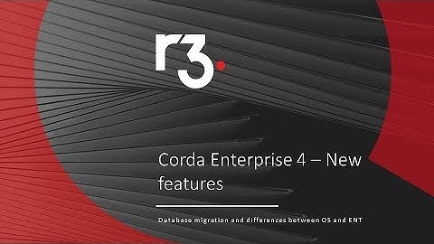 Corda Enterprise 4 - DB migration