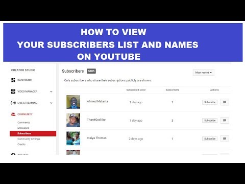 how to see subscribers of your youtube channel