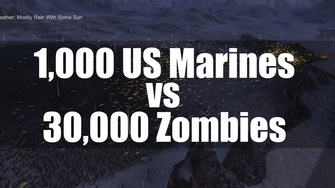 1,000 US Marines vs 30,000 Zombies Epic Battle Simulator YouTube
