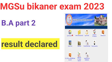 MGSu bikaner exam 2023 B.A part 2 result declared