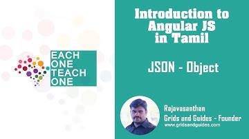 JSON/Object - Introduction to Angular in Tamil - E1T1