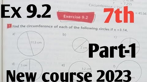Exercise 9.2 Class 7th Math kpk and PTB new course 2023| unit 9 Surface,Area and volume Part-1