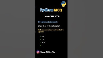 Python XOR Operator | MCQ Challenge 🔥