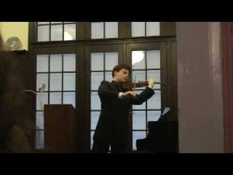 Violinist Stefan Tarara performs Bartok Chaconne for violin solo