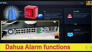 Dahua NVR alarm functions - What are they and what do they do?