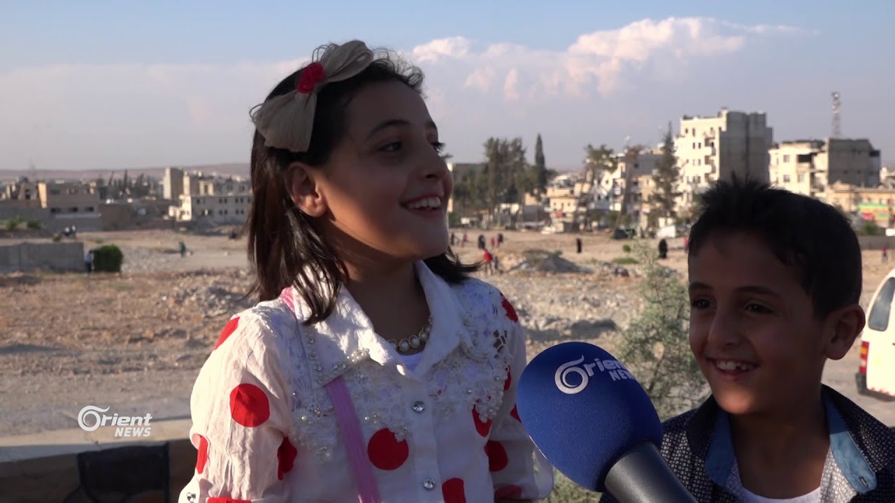 سكان مدينة الباب شمال حلب يحتفلون بعيد الفطر