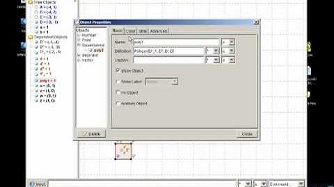 Geogebra Area of a square with a triangle with the same base..mp4