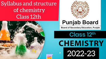 12th Chemistry Structure of question paper 2022-23 pdf #chemistry #syllabus #pseb