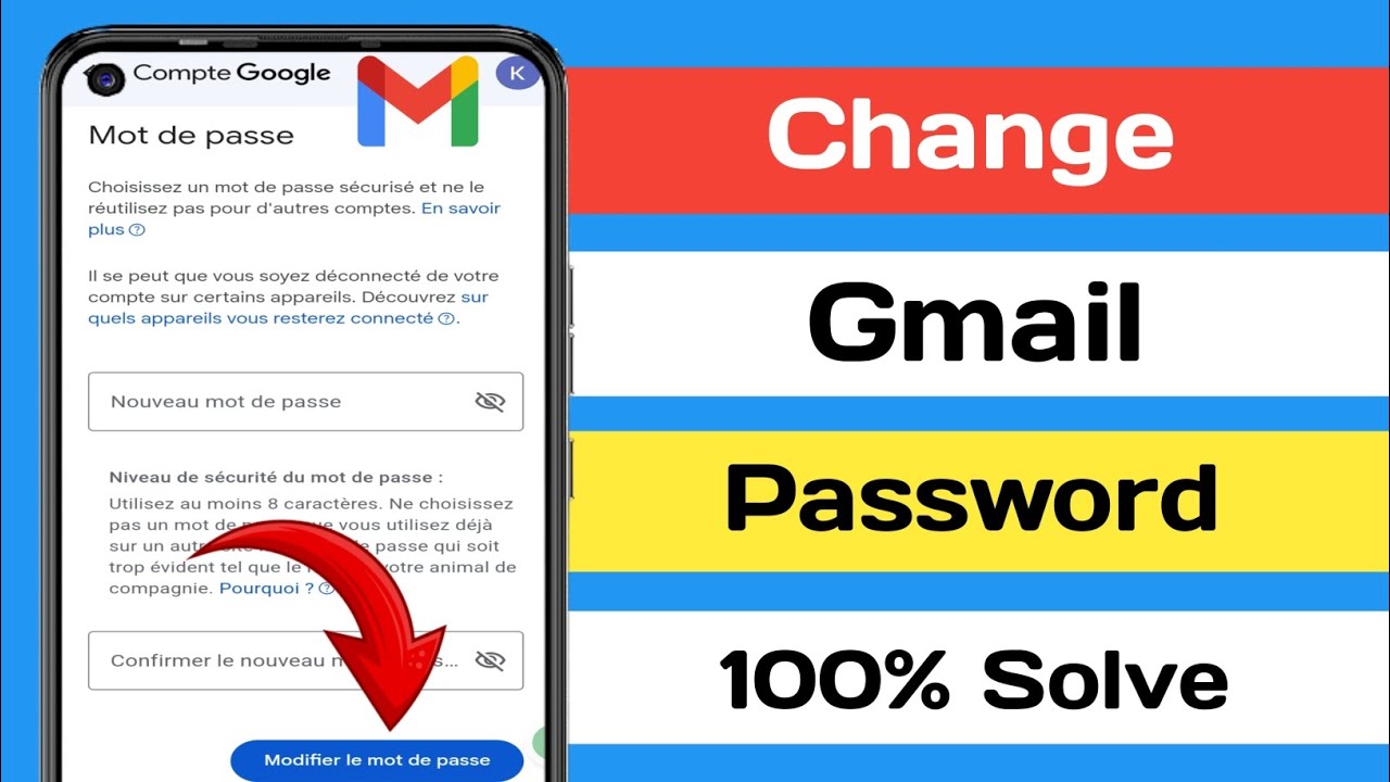 Comment changer le mot de passe Gmail || Changement de mot de passe
