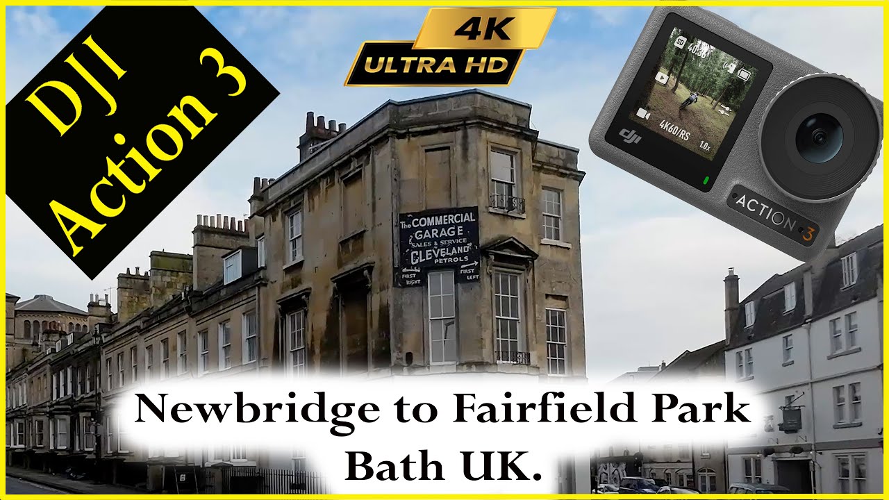 Driving from Newbridge to Fairfield Park, Bath UK, with roof mounted DJI Action 3