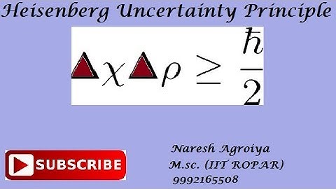 Heisenberg Uncertainty Principle ||  JAM/NET/GATE CHEMISTRY: Quantum Chemistry