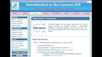 Final presentation of the paid course on Databases in Lazarus IDE