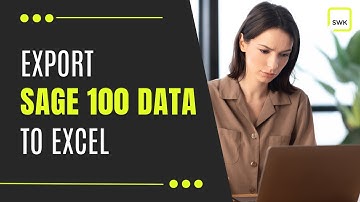 Export Sage 100 data to Excel