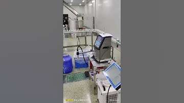 Leadjet UV laser marking machine works on the bottom of plastic bottles for date coding