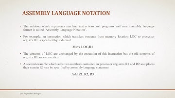 [15CS32T]-UNIT 2-MACHINE INSTRUCTIONS AND PROGRAMS-Lecture-06