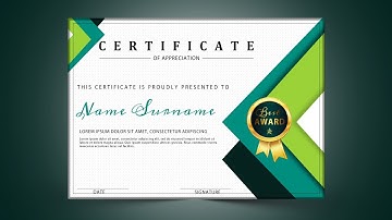 How To Design CERTIFICATE in Photoshop Cc - Academic Certificate Design - Vertex Graphic