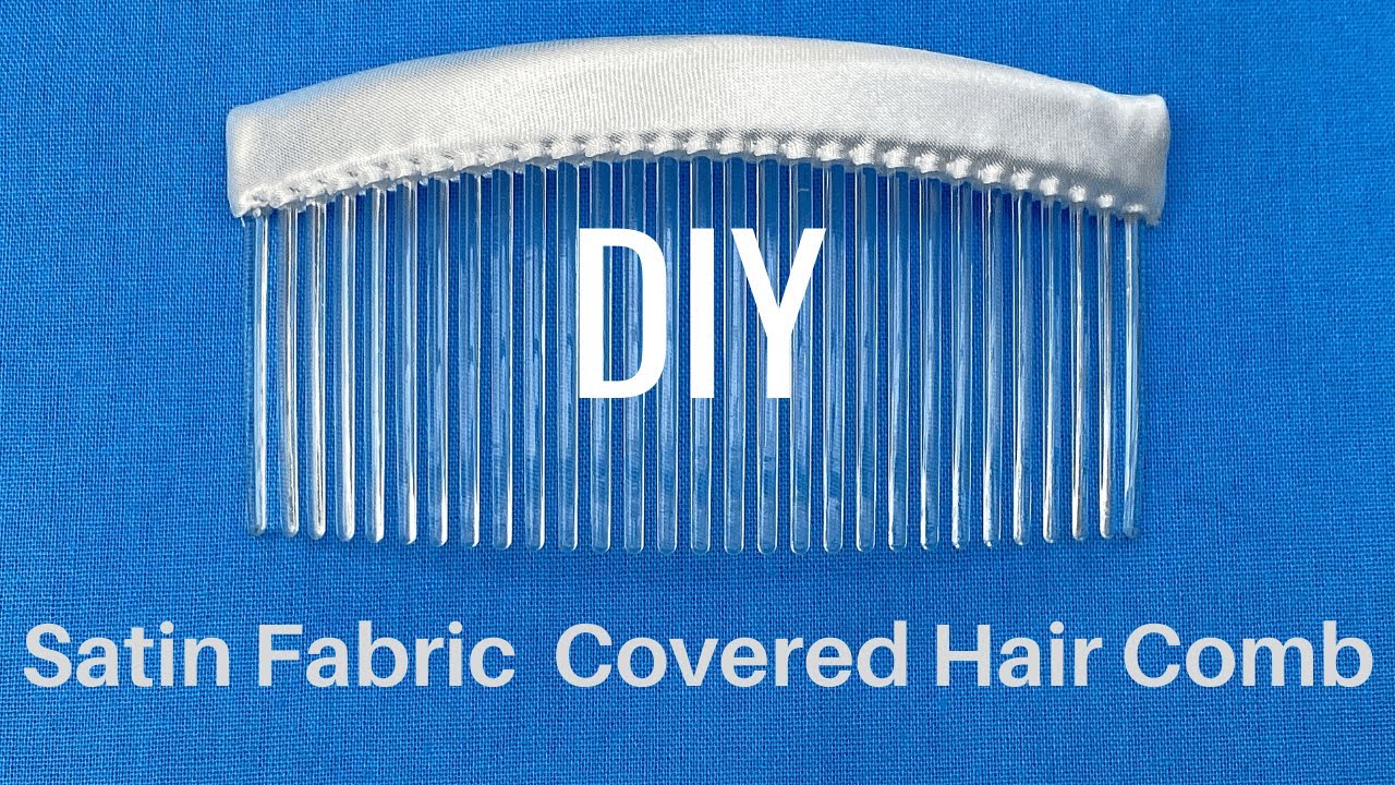 How to Cover Comb with Fabric for Bridal Veil - Wedding Hair Comb - DIY