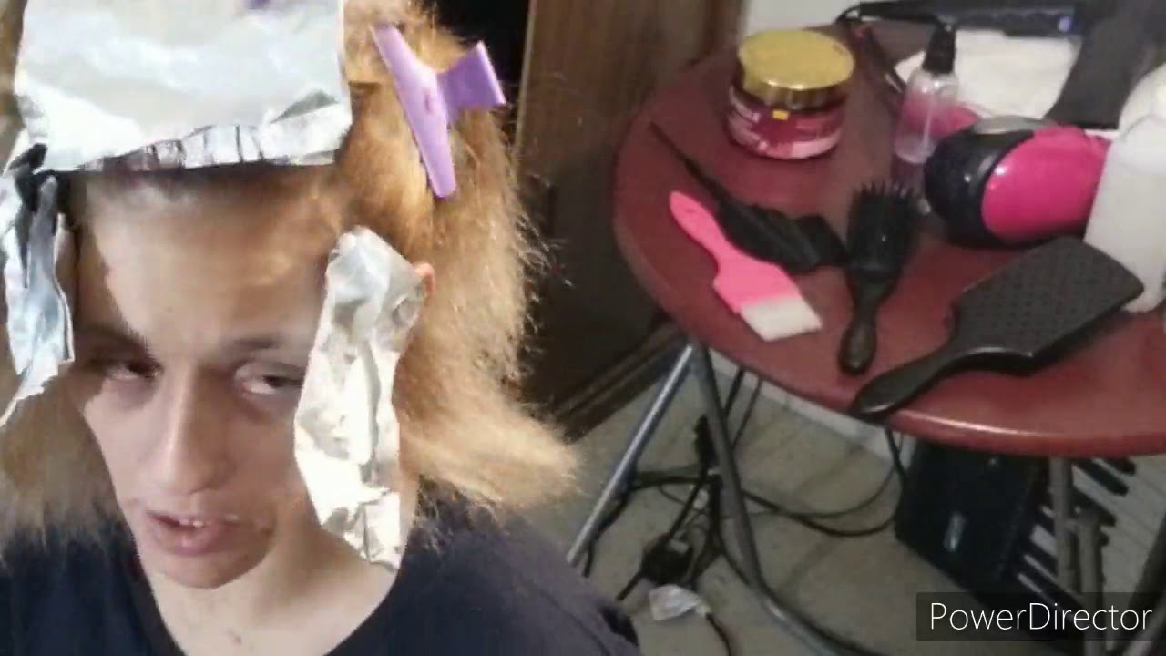 From golden blond to rose gold with red low lights