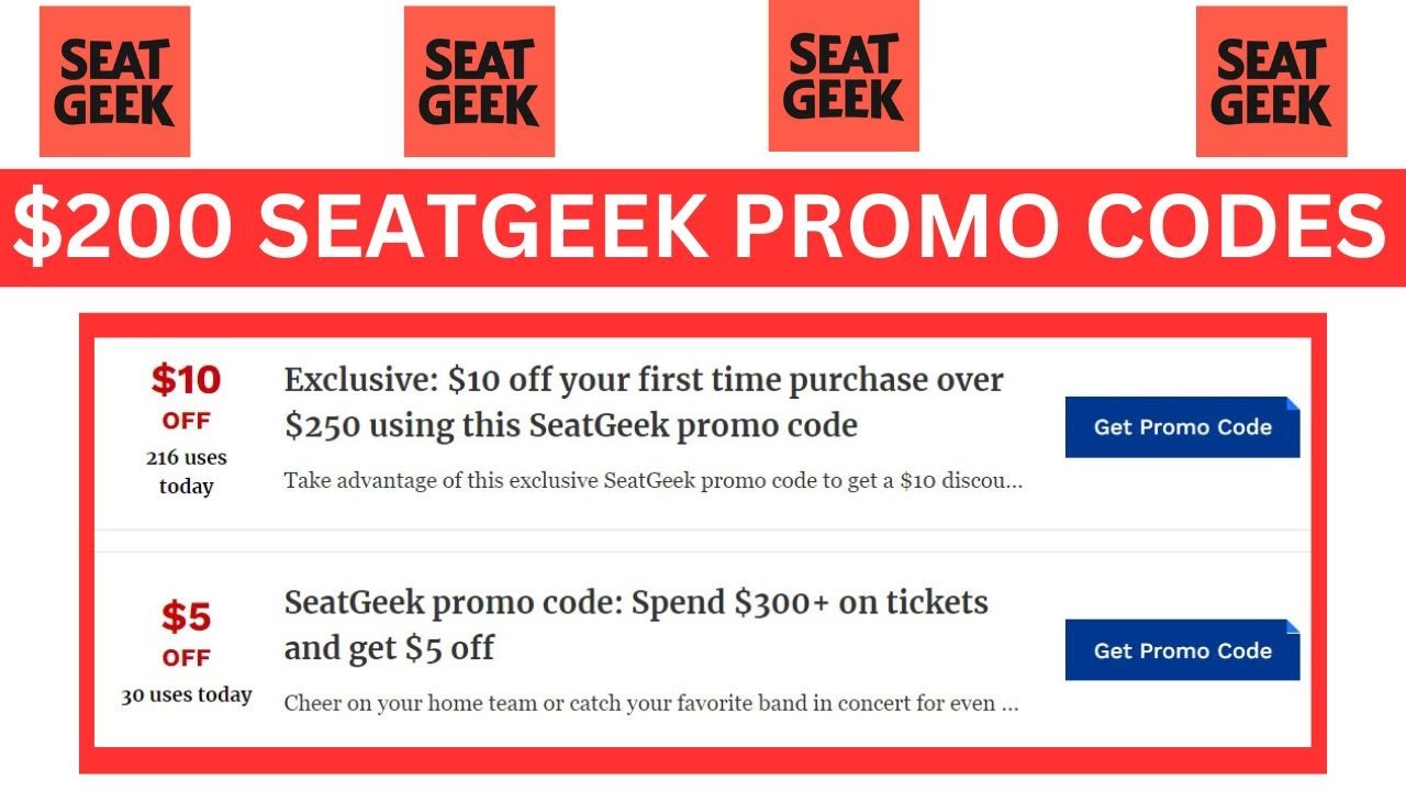 200 Seatgeek Promo Codes For New Existing User You