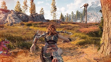 Horizon Zero Dawn Map Size RUNNING From LEFT To RIGHT (Horizon Zero Dawn gameplay PS4 Pro)