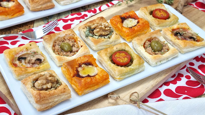 ⏰🍥 ¡CANAPÉS 5 EN 1! Los CANAPÉS mas RÁPIDOS y SABROSOS en HOJALDRE para NAVIDAD 🎄