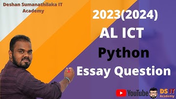 AL ICT Paper Discussion 2023[2024] - Python - Essay Paper