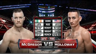 Conor McGregor vs Max Holloway UFC Fight Night FULL FIGHT