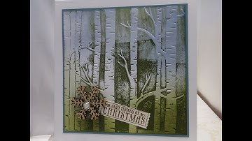 Using the Woodland Textured Impressions Embossing Folder as a Stamp