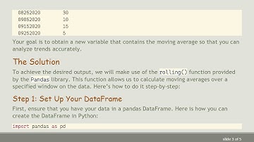 Calculate a 2-Day Moving Average with Pandas in Python