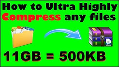[11GB=500KB] How to Ultra Highly Compress any files easily only 2 settings | Ultra Compress Files - Durasi: 6.35. 