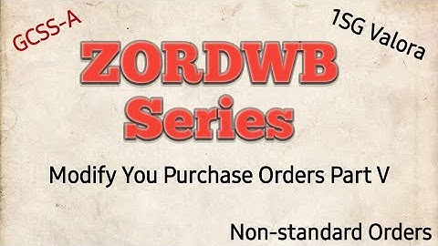 Modify You Purchase Orders Part 5