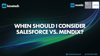 Understanding Mendix with Marc at Kinetech: Salesforce vs. Mendix