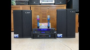 [Bộ dàn hát Karaoke] Combo ETC [USA] Loa CAF A 12 Itali Cá heo , Micro Baier bãi- 27tr - Nghĩa Audio
