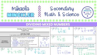 Dividing Mixed Numbers Guided Notes Lesson | 6th Grade Math