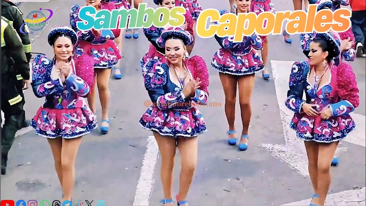 Sambos Caporales, haciendo su presentación en el Carnaval de Oruro 2026.