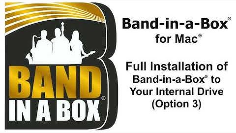Band-in-a-Box® for Mac® - Full Installation to the Internal Drive (Option 3)