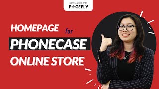 Homepage for phone case store