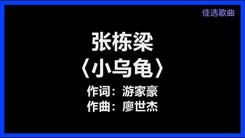 Thumbnail of 张栋梁 - 〈小乌龟〉 [歌词]　『要你永远是 我的小乌龟　我爱你 每一天』