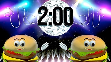 🕺 Burger Disco Man’s Funky Fuse Countdown | 2-Minute Timer