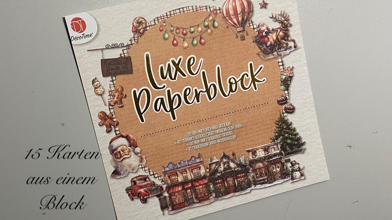 15 Karten aus einem Luxe Paper Block von Action