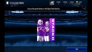 Stackd Pack Opening Stackd promo update Madden Mobile