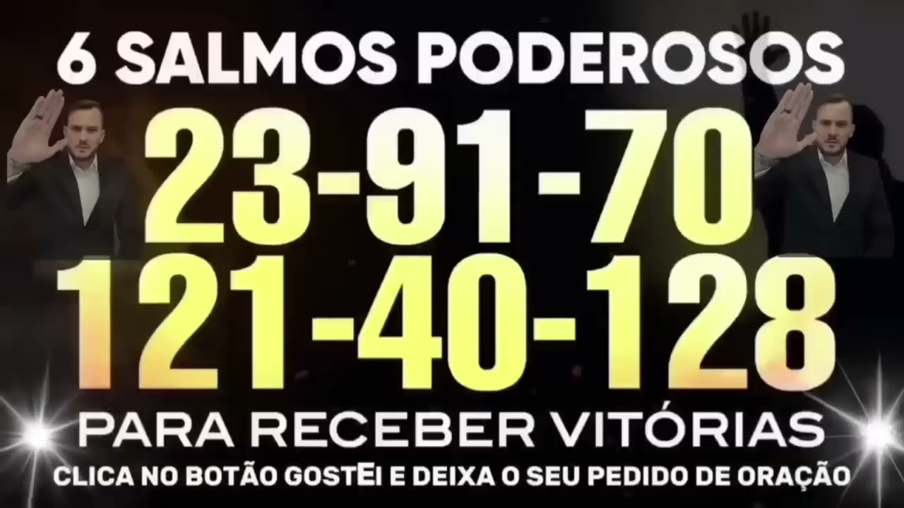 6 SALMOS PODEROSOS SALMO 23, 91, 70, 121, 40 e 128 PARA RECEBER 🏆