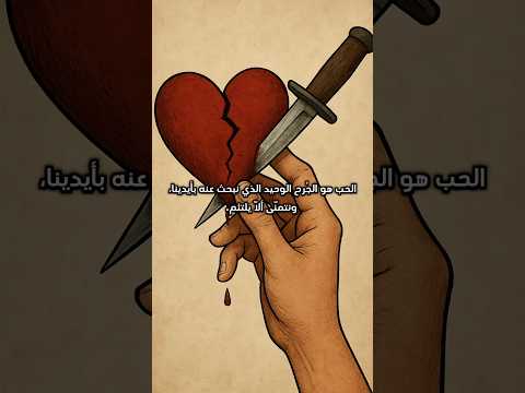الحب هو الج رح الوحيد الذي نبحث عنه بأيدينا ونتمن ى أل ا يلتئم