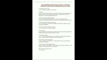 ANCC PMHNP Certification Exam Chapter 3  20232024 With 100 Verified Answers  Questions  Answers Solv