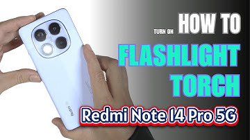 How to turn on Flashlight | Torch on Redmi Note 14 Pro 5G