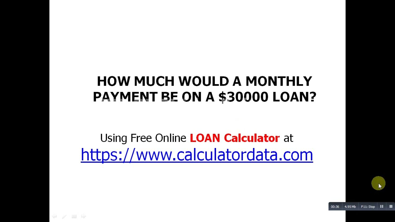 Online Loan Calculator How Much Would Monthly Payment Be On A 30000 Online Loan Calculator How Much Would Monthly Payment Be On A 30000