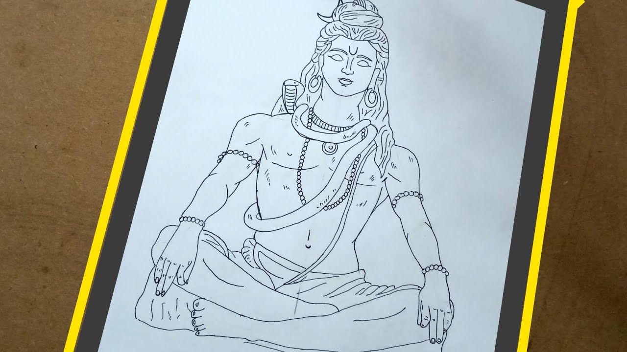 Omnamahshivay 🙏😍🙏 Outline Drawing 🙏 . . . @drawing__gallery__123 . . . # drawing__gallery__123 . . . #shivji #mahadev #bholenath🙏… | Instagram